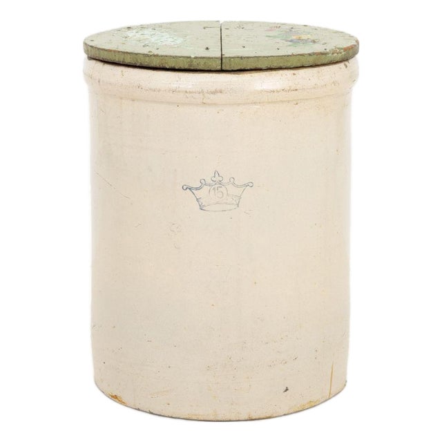 Robinson Ransbottom Antique Stoneware Covered Crock For Sale