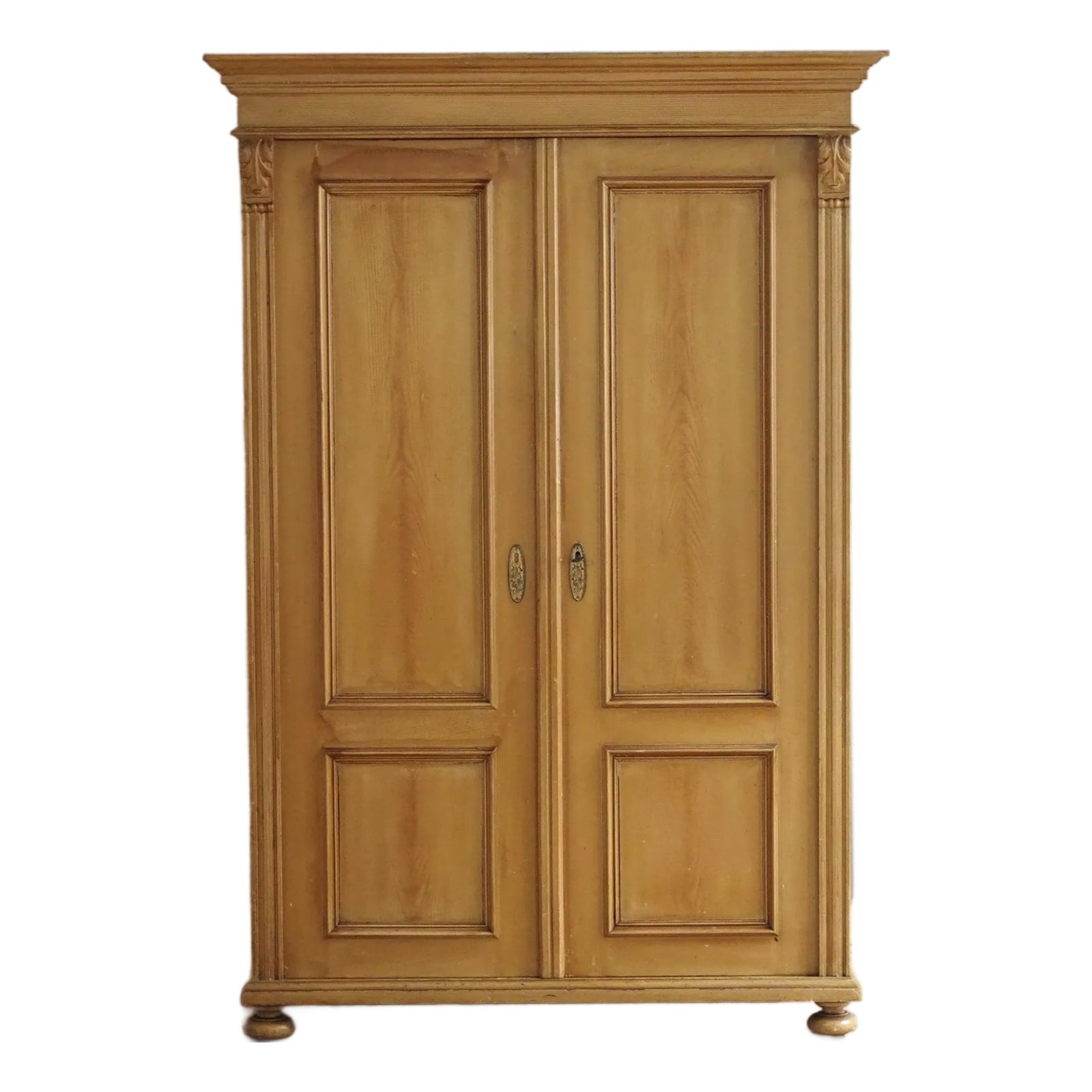 Two-Door Wardrobe with Beer Glaze, 1890s | Chairish