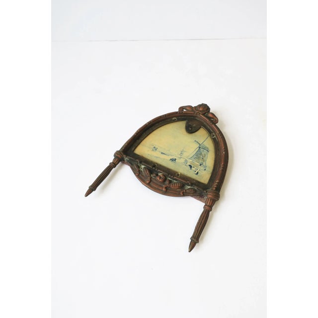 Blue and White Dutch Holland Wall Art with Windmill and Farm Design For Sale In New York - Image 6 of 11