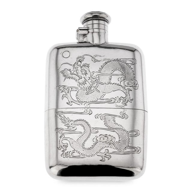 Chinese Silver Hip Flask, Canton, 1920s For Sale - Image 13 of 13