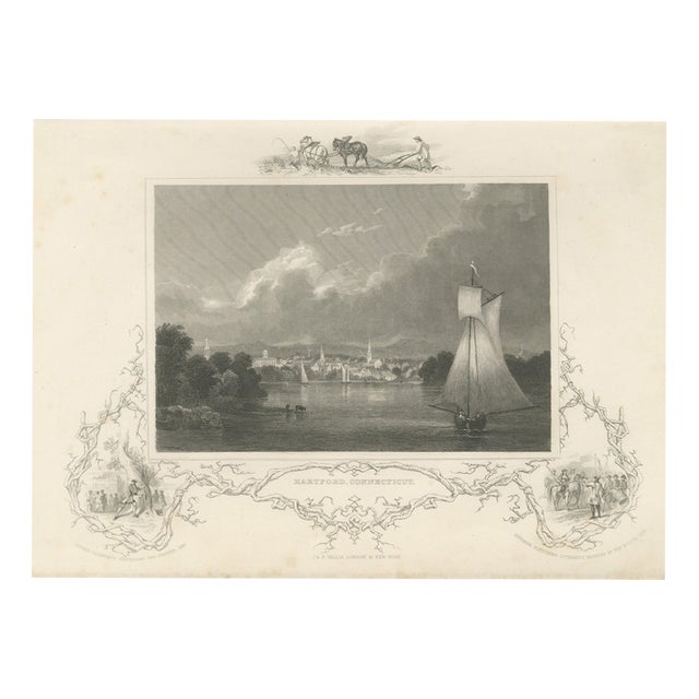 Thomas Cole, River View Drawn, 1850, Paper For Sale