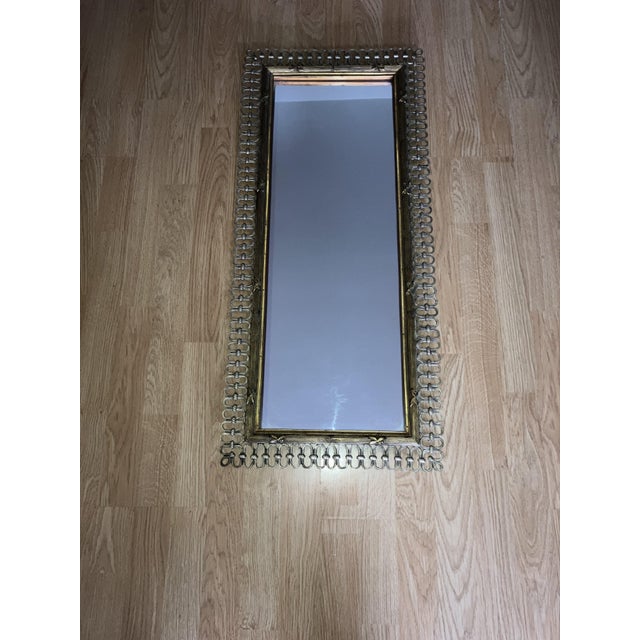 Antique French Panel Mirror in Burnished Gilt Frame, 1890s For Sale - Image 3 of 3