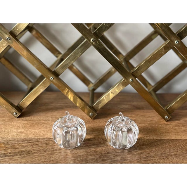 Vintage Shannon Crystal Pumpkin Salt and Pepper Shaker Set For Sale In Houston - Image 6 of 8