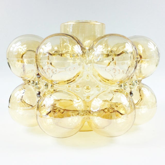 Mid-Century Modern Amber Bubble Glass Pendant Light by Helena Tynell for Limburg, Germany, 1960s For Sale - Image 11 of 13