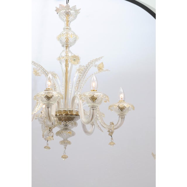 1940s Exquisite 6-Light Murano Glass Chandelier, 1940s Italy For Sale In Atlanta - Image 6 of 18