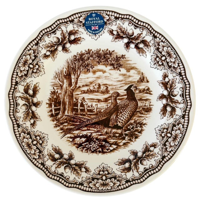 Quintessentially English, and perfect for the upcoming holidays, these elegant fall woodland inspired large dinner plates...