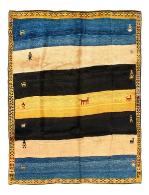 1970s Vintage Hand Knotted Gabbeh Rug 8'5'' X 11'7''