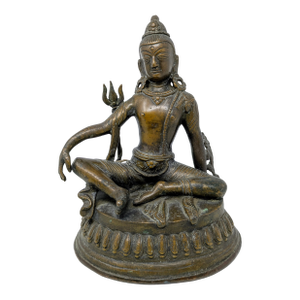 Antique Nepalese Bronze Statue: Tara in Rajalilasana