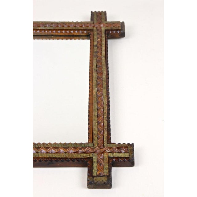 Tramp Art Wall Mirror, Austria, 1870s For Sale - Image 10 of 18