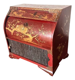 Japanese Maki-e Lacquered Wood Kodansu Small Chest with Drawers Meiji Period