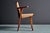 1950s Oak Webbed Chairs in Leather Webbing attributed to Jens Risom, France, 1950s, Set of 10 For Sale - Image 5 of 18
