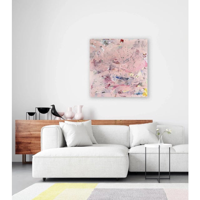 Acrylic on gallery wrapped canvas, completed in 2022 by Seattle contemporary artist Jessalin Beutler. The affirmation “I...