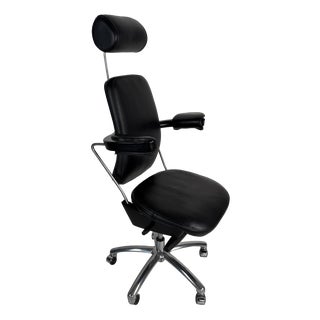 Ergonomic Executive Chair in Genuine Leather from FALTO Sonet, 1990s For Sale