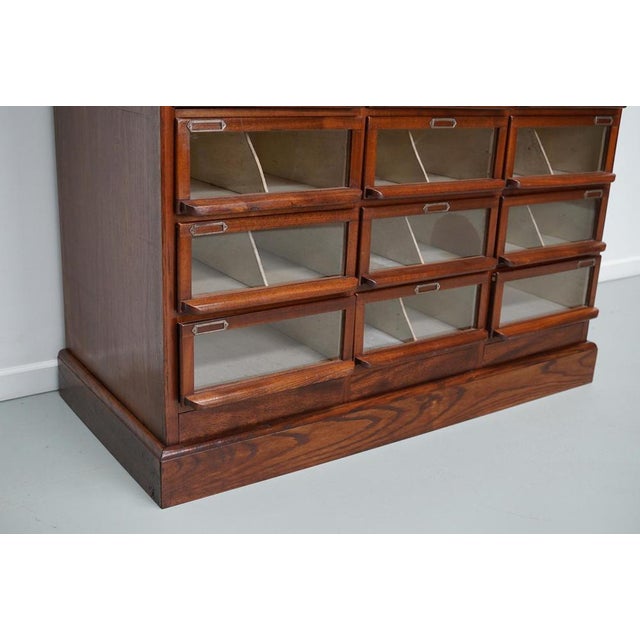 Vintage Dutch Oak / Mahogany Haberdashery Shop Cabinet, 1930s For Sale - Image 9 of 18