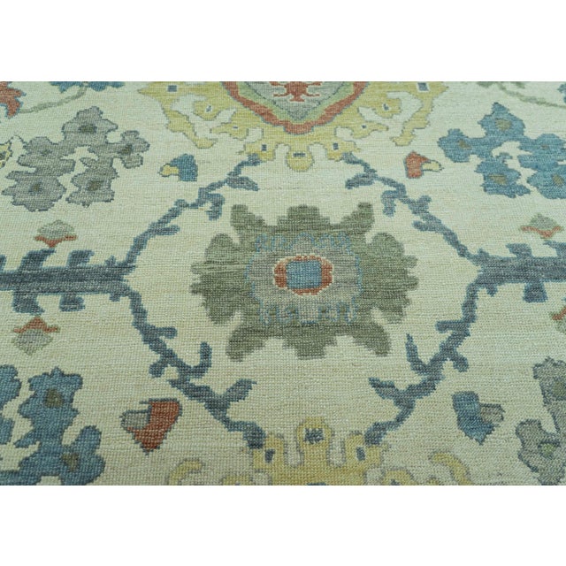 Turkish Turkish Oushak Rug 9'5" x 12'7" #20144 For Sale - Image 3 of 8