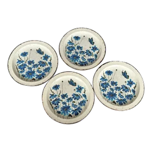 Vintage Stoneware Plate Set of 4