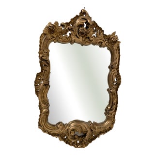Louis XV Style Mirror in Carved and Gilded Wood, 1700s For Sale