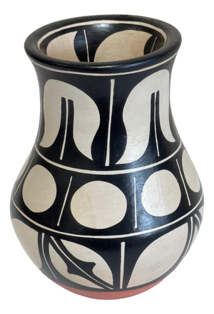 San Domingo (Kewa) Black-on-Cream Pottery Jar by Darrin Aguilar, Circa 1970s