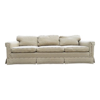 Baker Furniture 3 Seater Sofa Couch W/ Feather Down Back Cushions For Sale