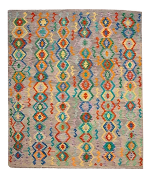 Colorful Modern Kilim Handmade Wool Rug