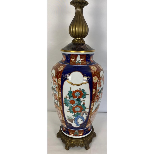 Pair of Japanese Imari Porcelain Style Table Lamps, Signed For Sale - Image 9 of 9
