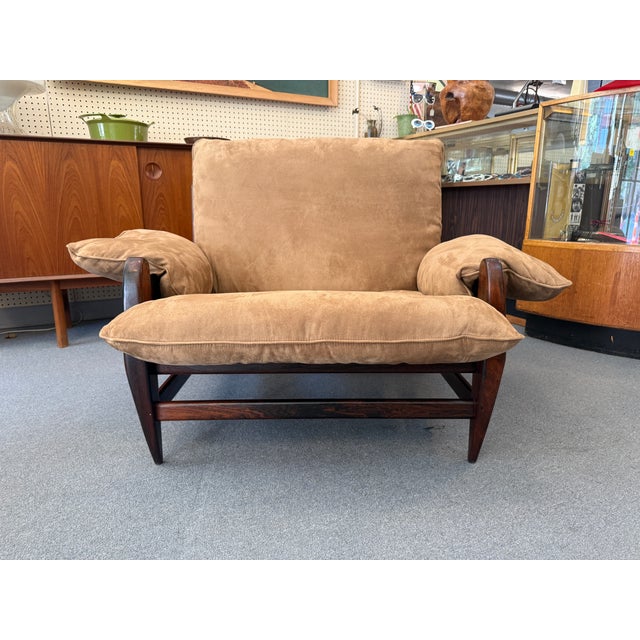 Tan Brazilian Jacaranda Wood Easy Chair Designed by Jean Gillon C1960s For Sale - Image 8 of 14