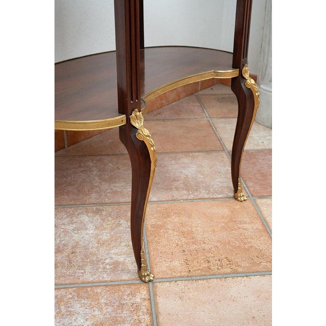 19th Century Napoleon III Mahogany Display Cabinet with Gilded Bronze Inlays, France For Sale - Image 3 of 6