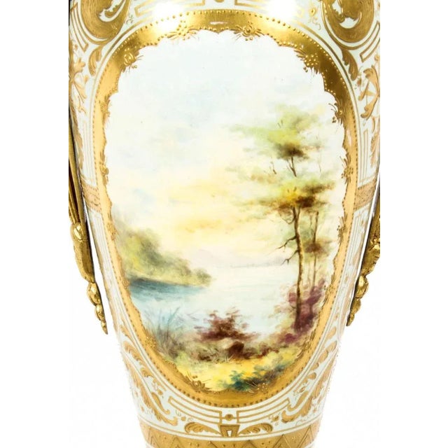 19th Century French Sevres Porcelain Ormolu Table Lamp For Sale - Image 14 of 17