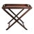 Mid 20th Century Vintage English Butler's Mahogany Tray Table With Folding Stand For Sale
