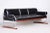 Black Bauhaus Sofa in Chrome & Leather attributed to Robert Slezák, Czech, 1930s For Sale - Image 8 of 8