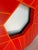 Orange Vintage Large Hard Edge Abstract Geometric Shaped Painting, Manner of Frank Stella For Sale - Image 8 of 10