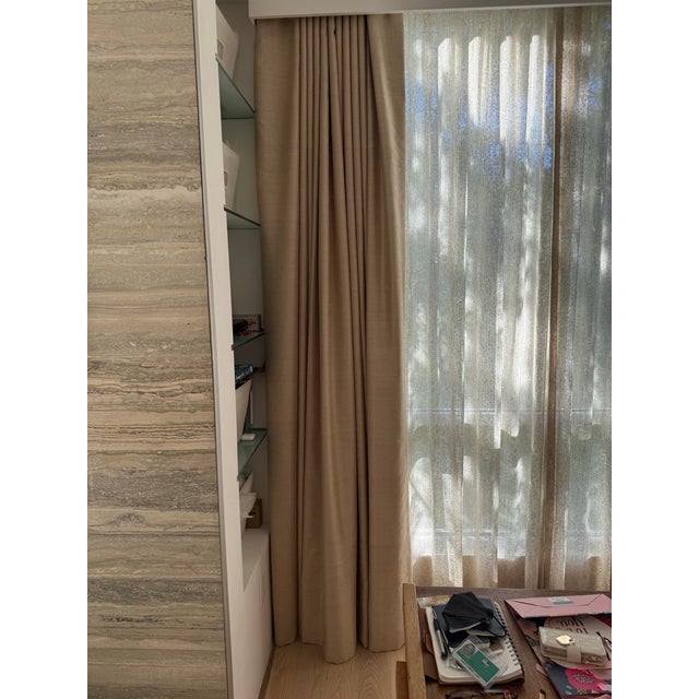 2020s Jake Arnold Designed Ripple Fold Silk Drapes - Set of 4 For Sale - Image 5 of 9