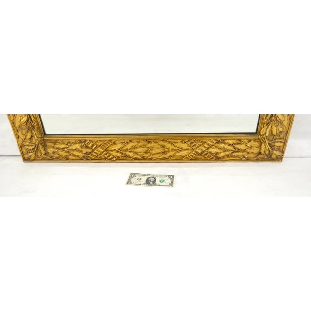 Hollywood Regency Fine Gold Gilt Gesso Italian 53x38 Rectangle Wall Mirror For Sale - Image 3 of 11
