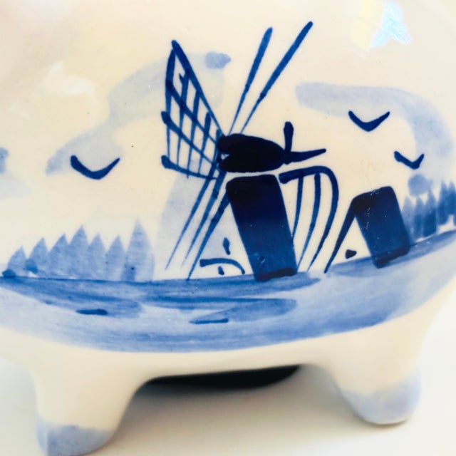 Delft Blue and White Piggy Bank For Sale - Image 9 of 12
