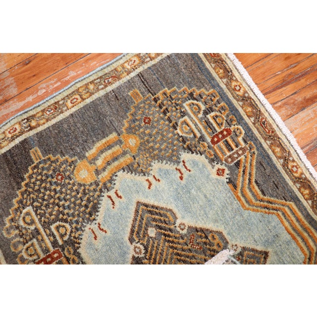 Antique Persian Senneh Early 20th Century Rug - 1'11" x 2'8" For Sale - Image 9 of 11