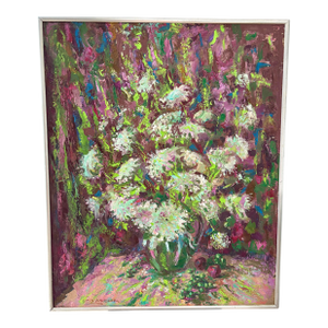 Vintage Oil Painting “Lavender and Lace’ by Otis Philbrick