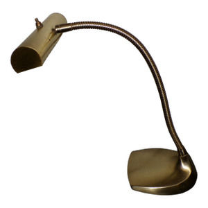 Vintage Mid Century Laurel Lamp Co. Brass Goose Neck Desk Table Lamp Task Light