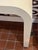 1980's Off White Laminate Waterfall Console Table. For Sale - Image 17 of 18