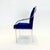Mid-Century Modern Full Set of 6 Chrome and Blue Velvet Dining Chairs by Pierre Cardin 1970s For Sale - Image 3 of 8