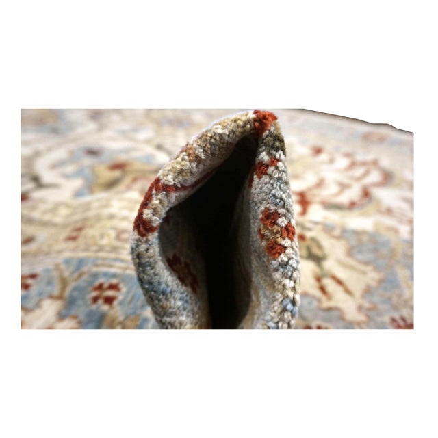 Persian Sultanabad Wool 8 x 10 Ivory, Blue, Red & Tan Handmade Area Rug #1140622 For Sale - Image 4 of 5