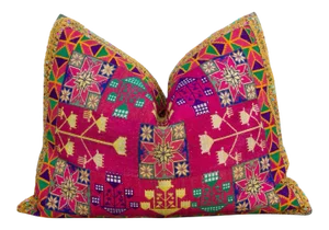 Hemani Thar Silk Embroidered Antique Pillow
