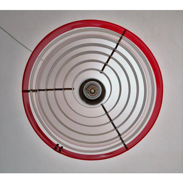 Mid-Century Italian Pendant Lamp in Acrylic Aluminum and Brass by Stilnovo, 1950s For Sale - Image 11 of 18