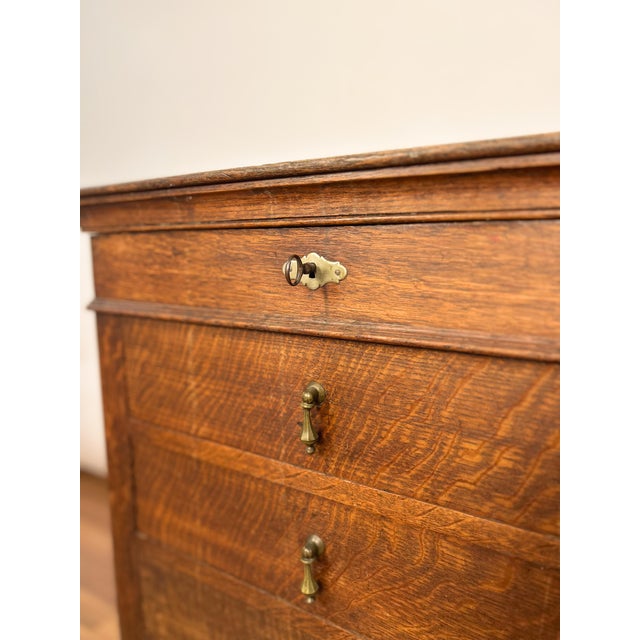 Vintage French Oak Sewing Cabinet For Sale - Image 4 of 7