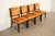 A gorgeous set of four Regency style dining chairs By Kittinger USA, Circa 1960s Carved mahogany frames, with upholstered...