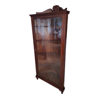 Antique Victorian Corner Curio For Sale
