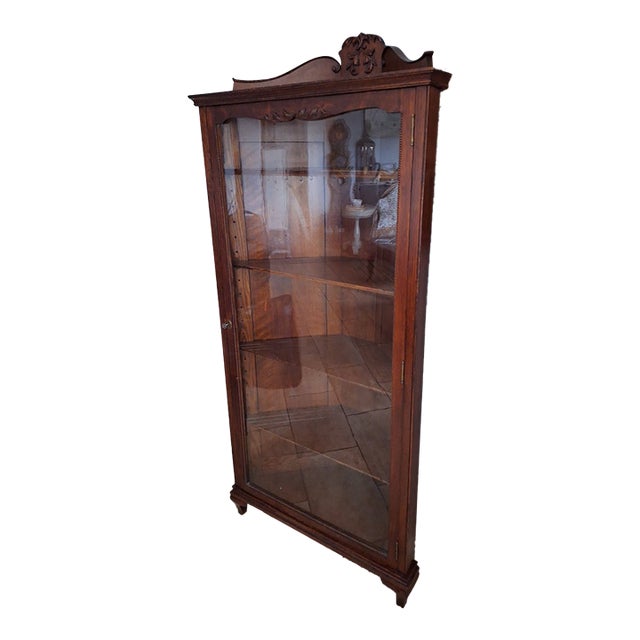Antique Victorian Corner Curio For Sale