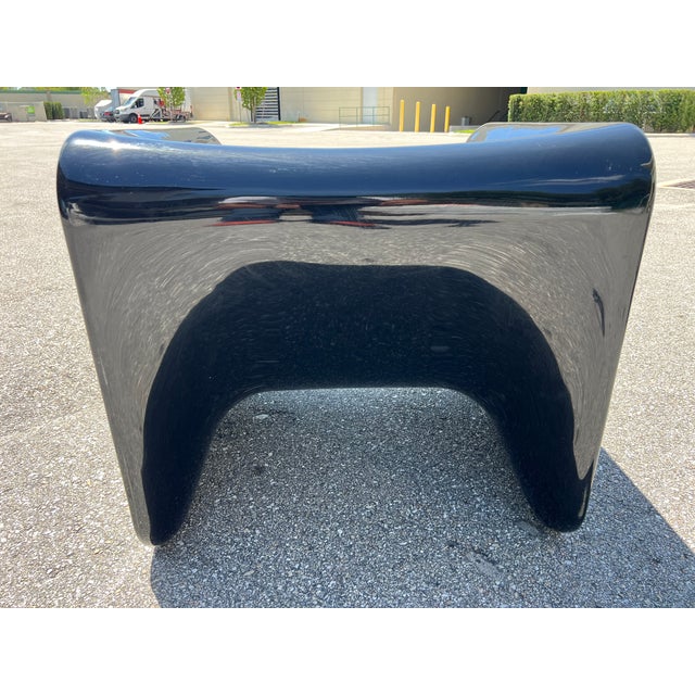 Desalto Toga Chair in Black Lacquered Resin 1960s Italy Signed Desalto For Sale - Image 9 of 13