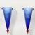 Mid-Century Hand-Blown Periwinkle Murano Glass Conical Sconces Signed Cenedese For Sale - Image 9 of 16