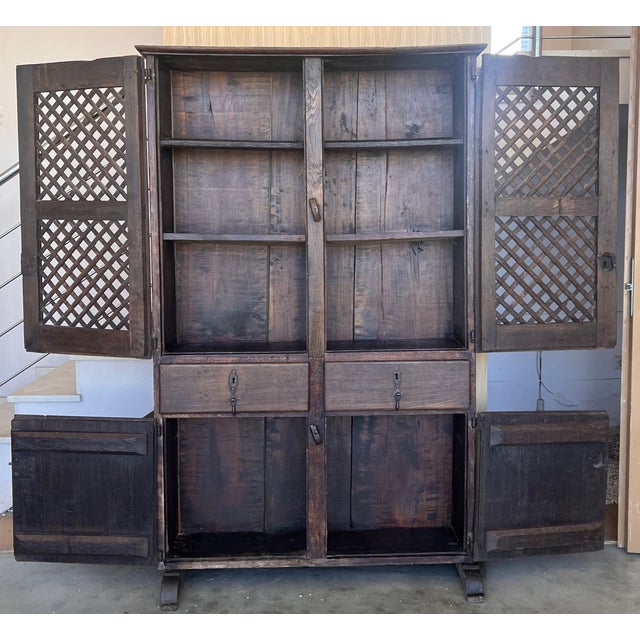 Baroque 19th Century Cupboard or Cabinet, Walnut, Castillian Influence, Spain, Restored For Sale - Image 3 of 12