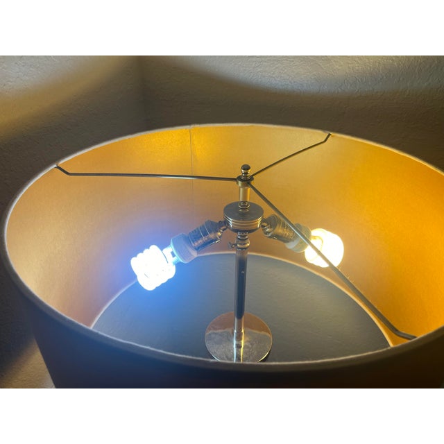 Restoration Harware French Column Floor Lamp With Shade For Sale In Tampa - Image 6 of 10